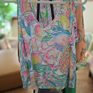 Lilly Pulitzer Floral Multicolor Women's Top
